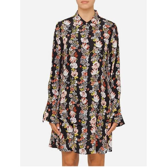 Equipment Women's Botanical Garland Printed Silk Floral Daphne Dress Siz… - Picture 1 of 10